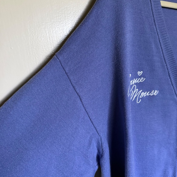 Disney Purple Minnie Mouse Embroidered Knit Cardigan Plus Size 2X - Picture 5 of 11